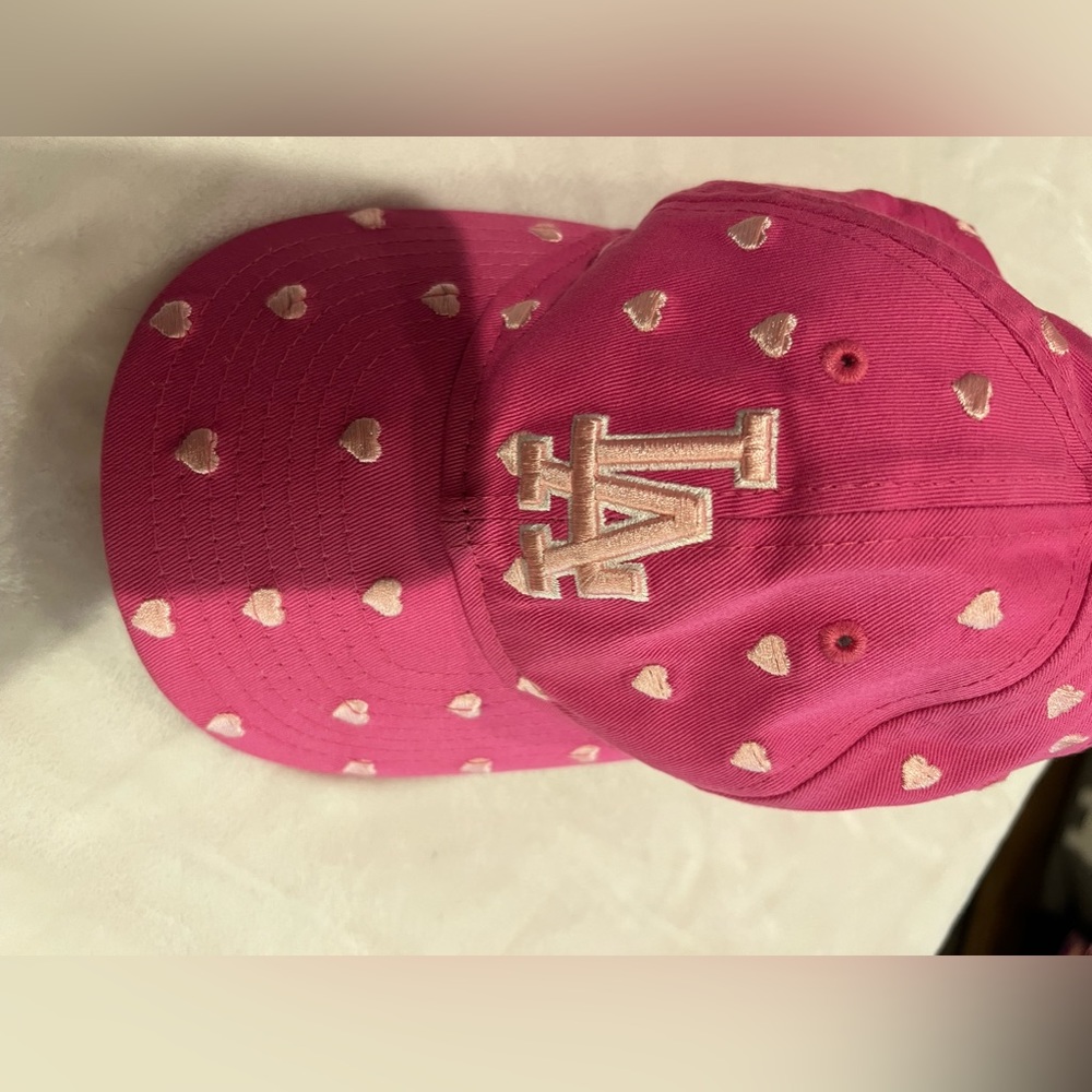 Pink girls Dodger hat